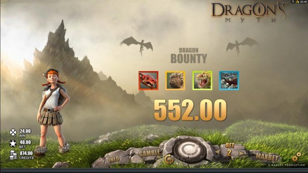 Casino Codes - The Dragon Bounty pays out a total of $552.00 for collecting all four dragons.