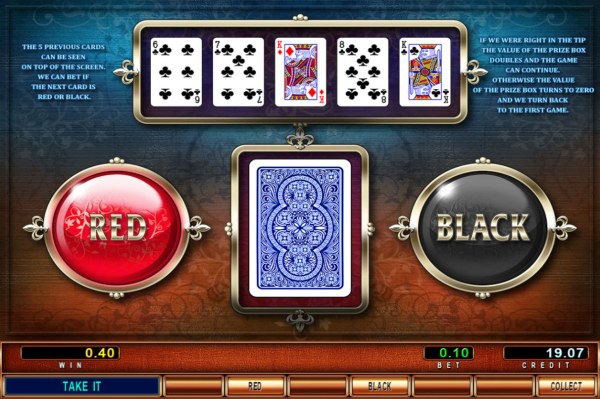 Red or Black Gamble feature by Casino Codes