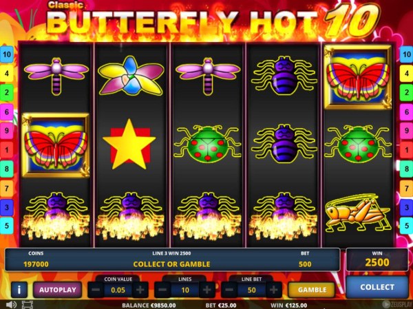 Casino Codes image of Classic Butterfly Hot 10