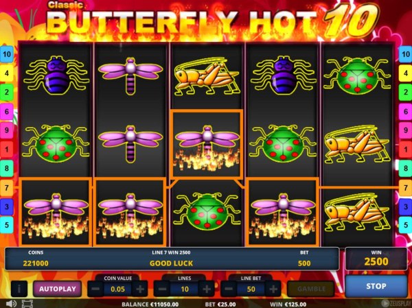 Casino Codes image of Classic Butterfly Hot 10