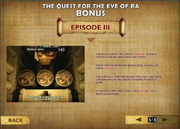 Casino Codes - how to play the quest for the eye of ra bonus - episode III