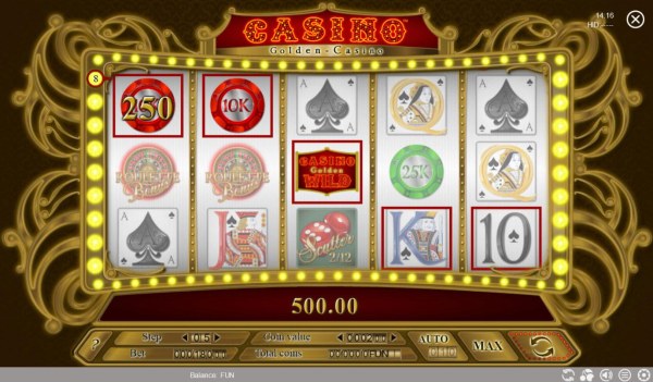 A winning Three of a Kind leads toa 500 payout by Casino Codes