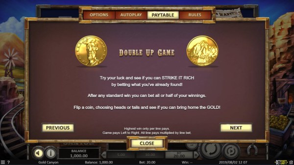 Casino Codes image of Gold Canyon