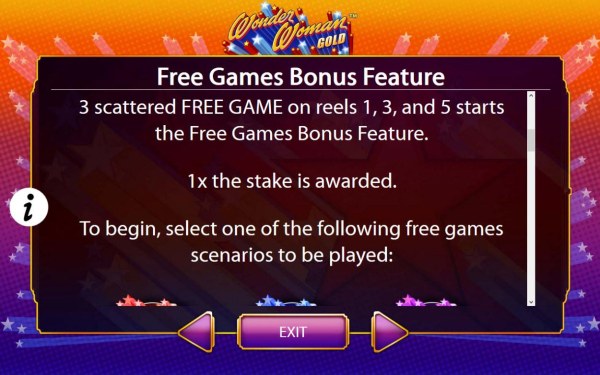 3 scattered free game on reels 1, 3 and 5 starts the Free Games Feature. by Casino Codes
