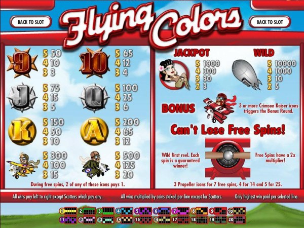 Flying Colors by Casino Codes