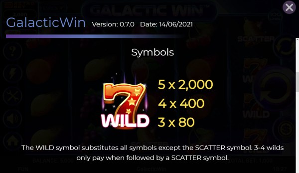 Casino Codes image of Galactic Win