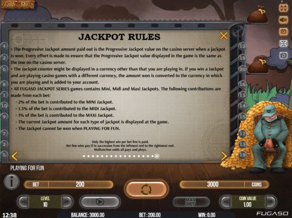 Casino Codes - Jackpot Rules
