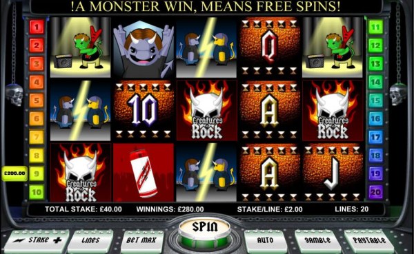 Casino Codes - Three scatter symbols triggers free spins feature