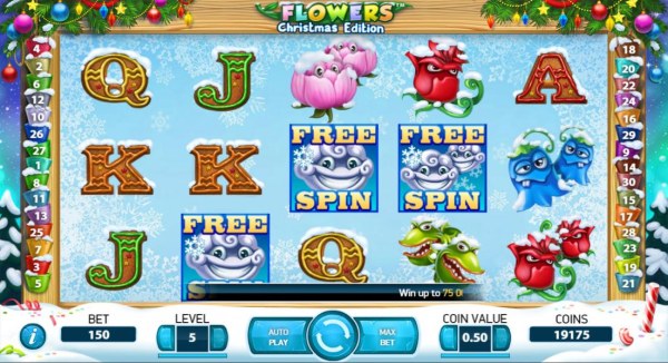 Three or more free spin symbols triggers the free spins feature. - Casino Codes