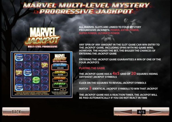 Casino Codes - marvel multi-level mystery progressive jackpot