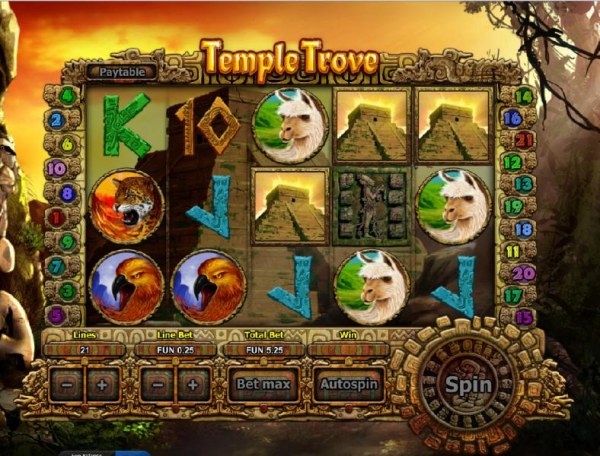 three pyramid symbols triggers bonus feature. by Casino Codes