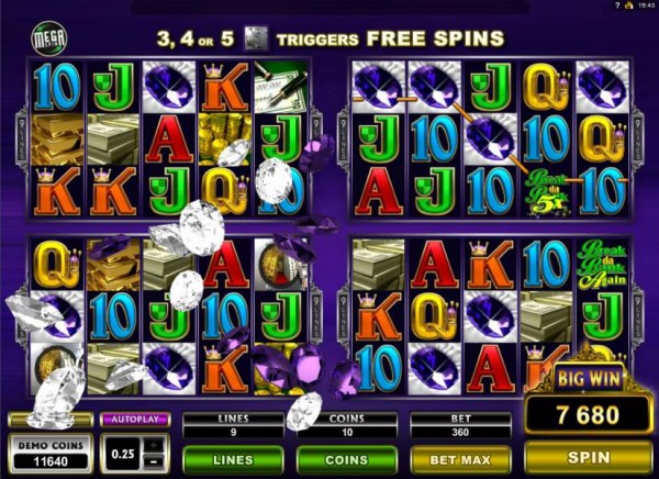 Big Win triggers a 7680 coin payout by Casino Codes
