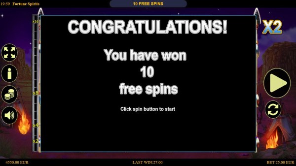 Casino Codes - 10 free spins awarded