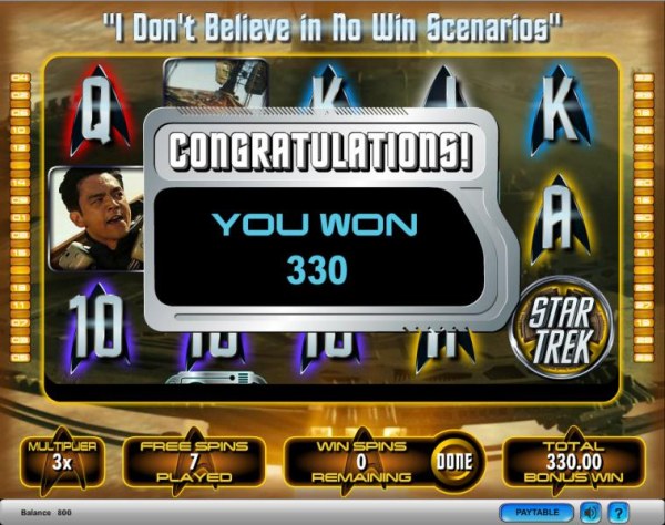 Star Trek slot game Kirk's bonus round payout - Casino Codes