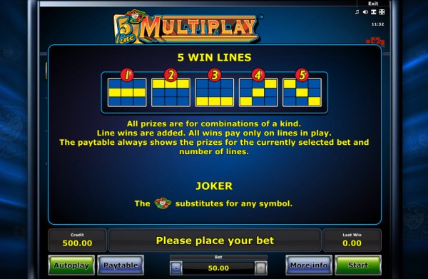 5 Line Mutiplay by Casino Codes