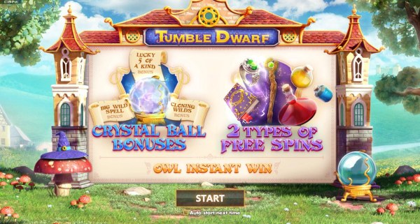 Game features include: Crystal Ball Bonuses, Owl Instant Win and 2 Types of Free Spins. - Casino Codes