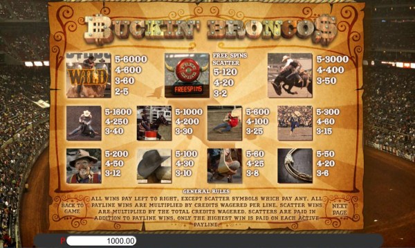 Casino Codes image of Buckin' Broncos