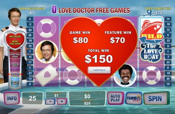 The free games feature pays out a total of $150 - Casino Codes