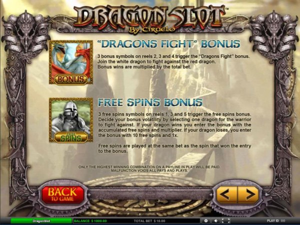 dragons fight bonus and free spins bonus game rules by Casino Codes