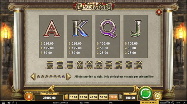 Paytable - Low Value Symbols - Casino Codes