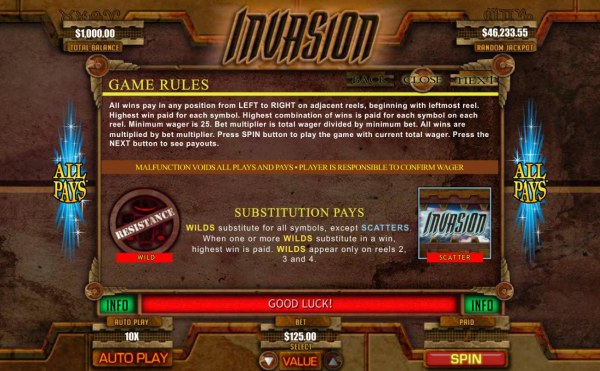 Casino Codes image of Invasion