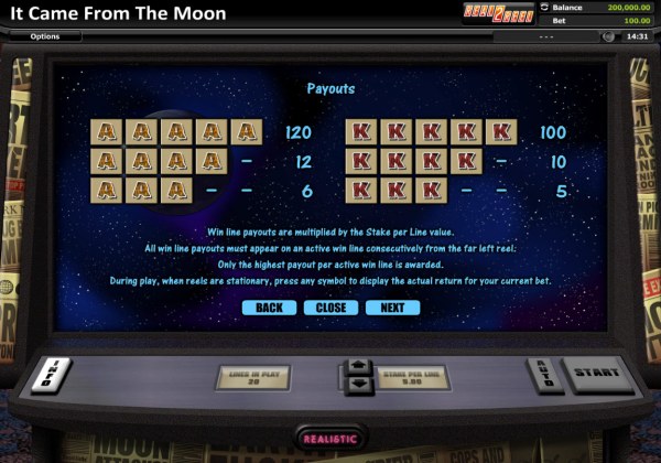 Casino Codes image of It Came From The Moon