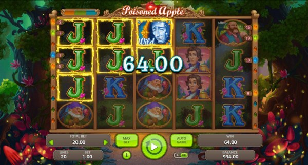 Jack symbols combine with mirror wild symbol triggering a 64.00 pay out. - Casino Codes