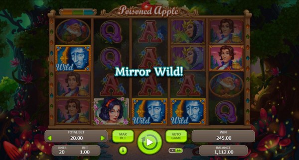 Mirror wild feature activated by Casino Codes