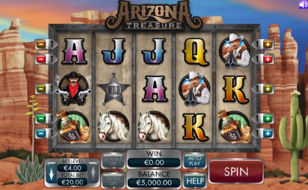 Casino Codes - Main game board featuring five reels and 5 paylines with a $4,000 max payout