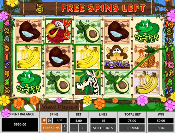 Free Spins game board by Casino Codes