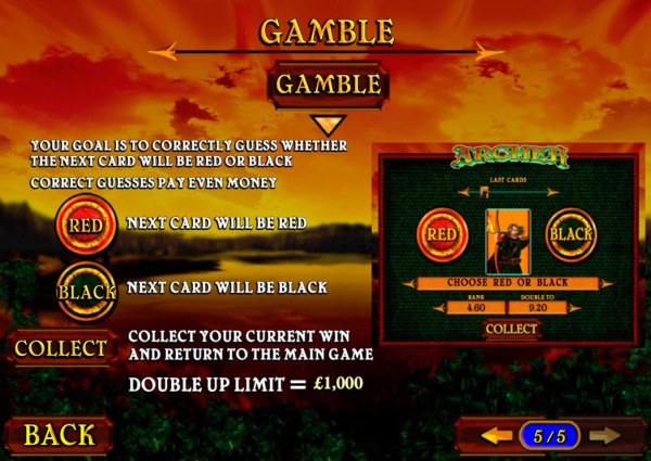 Gamble Feature - Your goal is to correctly guess whether the next card will be red or black. by Casino Codes