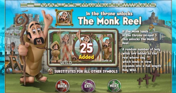 Landing a Monk in the throne unlocks the Monk Reel. by Casino Codes