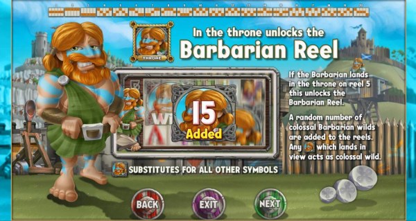 Casino Codes - Landing a Barbarian in the throne unlocks the Barbarian Reel.