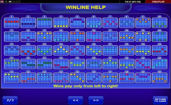 Casino Codes - Paylines 1-50