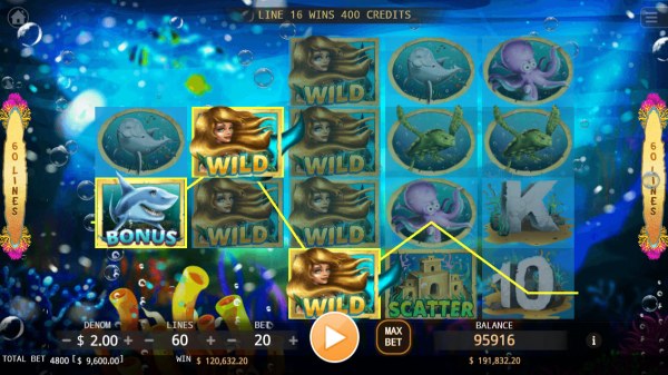 Casino Codes - Multiple winning paylines triggers a big win