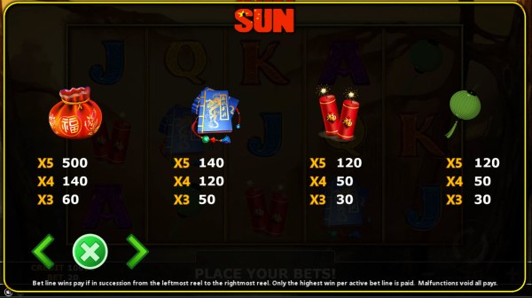 Casino Codes image of Sun