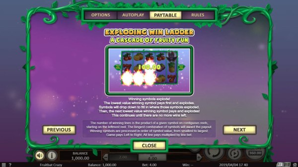Casino Codes - Exploding Win Ladder