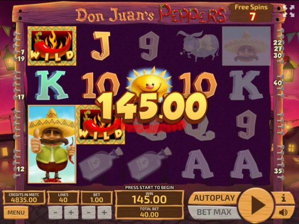 Multiple winning paylines triggers a 145.00 big win the free spins bonus feature! - Casino Codes