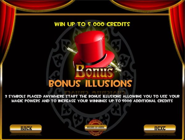 Casino Codes - bonus feature rules - win up to 5,000 credits