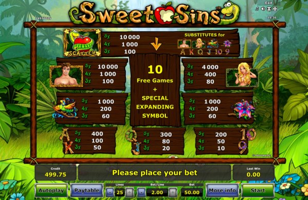 Sweet Sins by Casino Codes