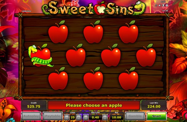 Casino Codes - Pick an apple to reveal a special expanding symbol