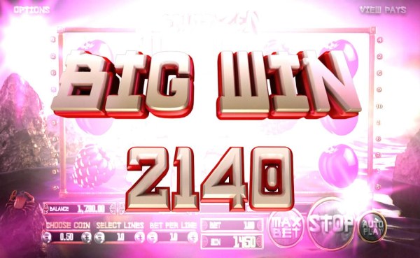 A 2140 Big Win triggered! by Casino Codes