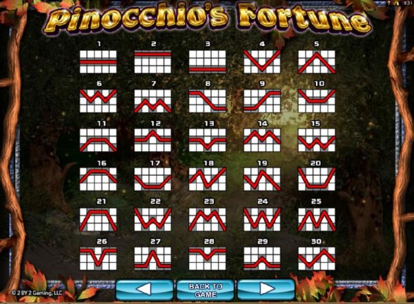 Payline Diagrams 1-30 - Casino Codes