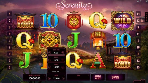 Casino Codes - Click the arrow on the BET button to adjust the coin size and coins and Lines played.