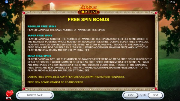 Casino Codes - Free Spin Feature Rules
