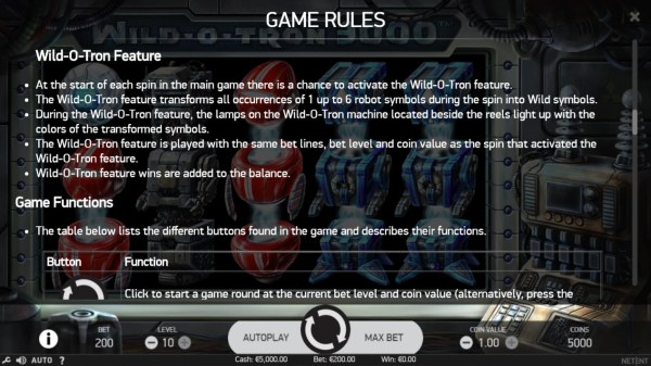 Casino Codes image of Wild-O-Tron 3000