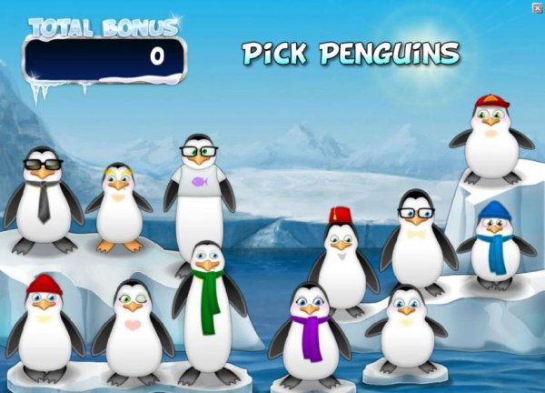 pick a peguins bonus game feature - game board by Casino Codes